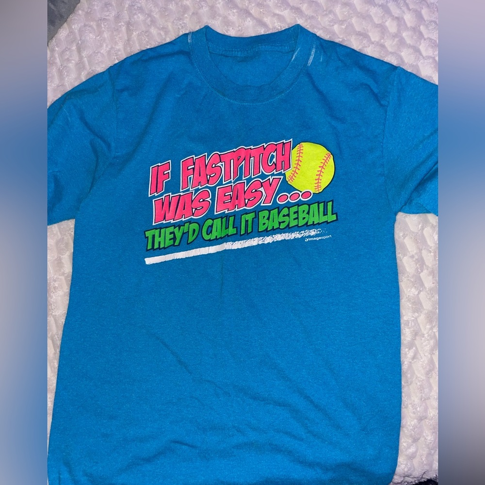 Blue Baseball Graphic Tee